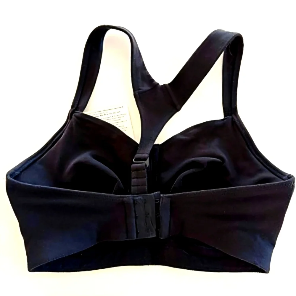 Natori NWOT Black Stretch Cotton Sports Bra Racerback, Max Support 34DD 34E - Picture 2 of 6